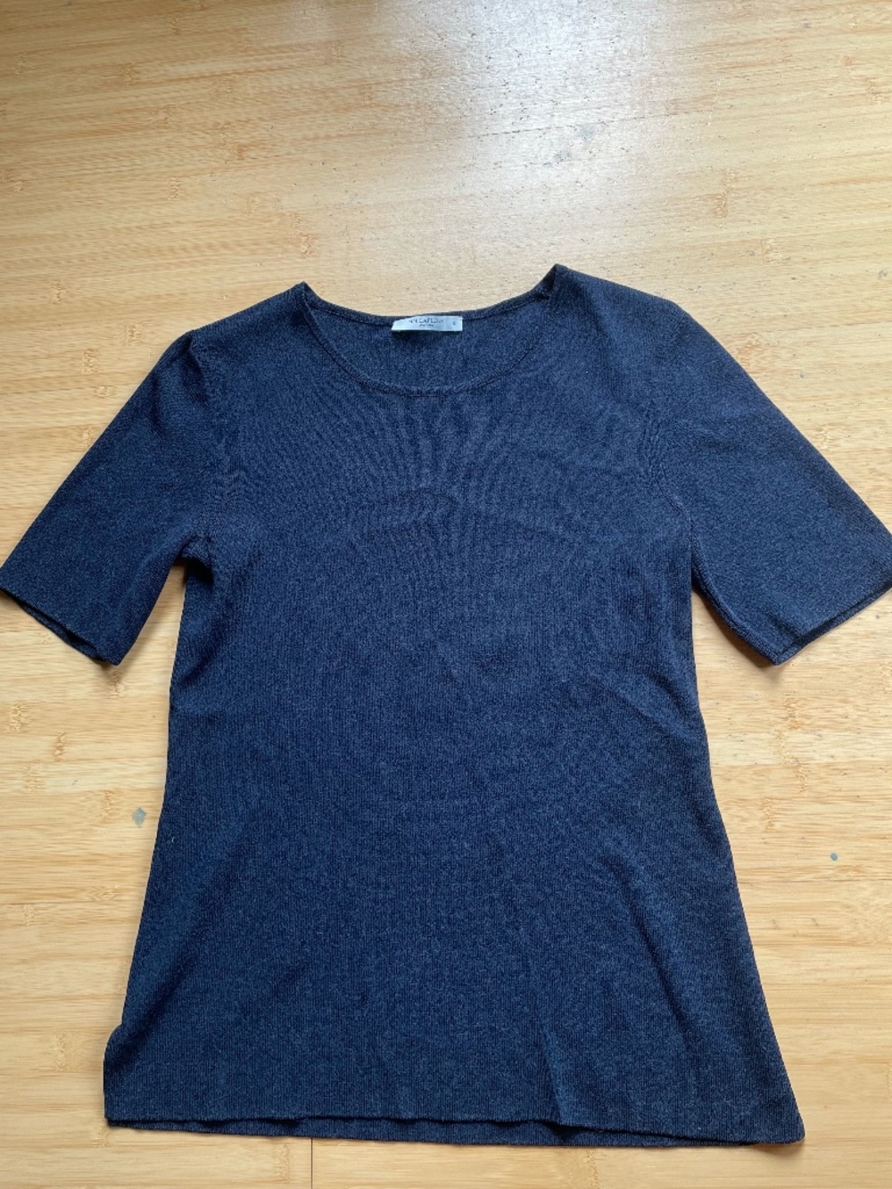 M.M. Lafleur Choe All-Season Top in Navy, Size Small